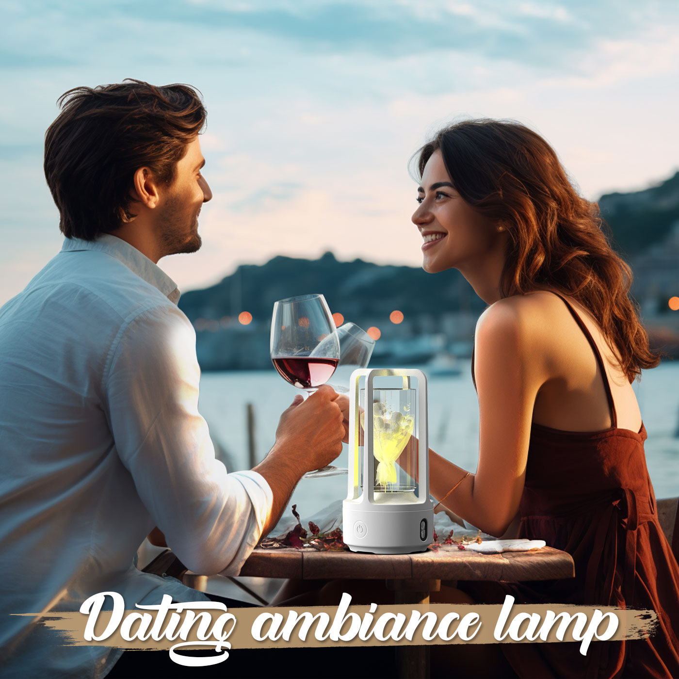 2-in-1 Bluetooth Speaker & LED Night Lamp | Acrylic & Crystal | Touch Sensor | 2,500mAh | 5W | Wireless Charging | 13 Motifs | Black & White | Valentine's Day Gift | Home & Party Decor