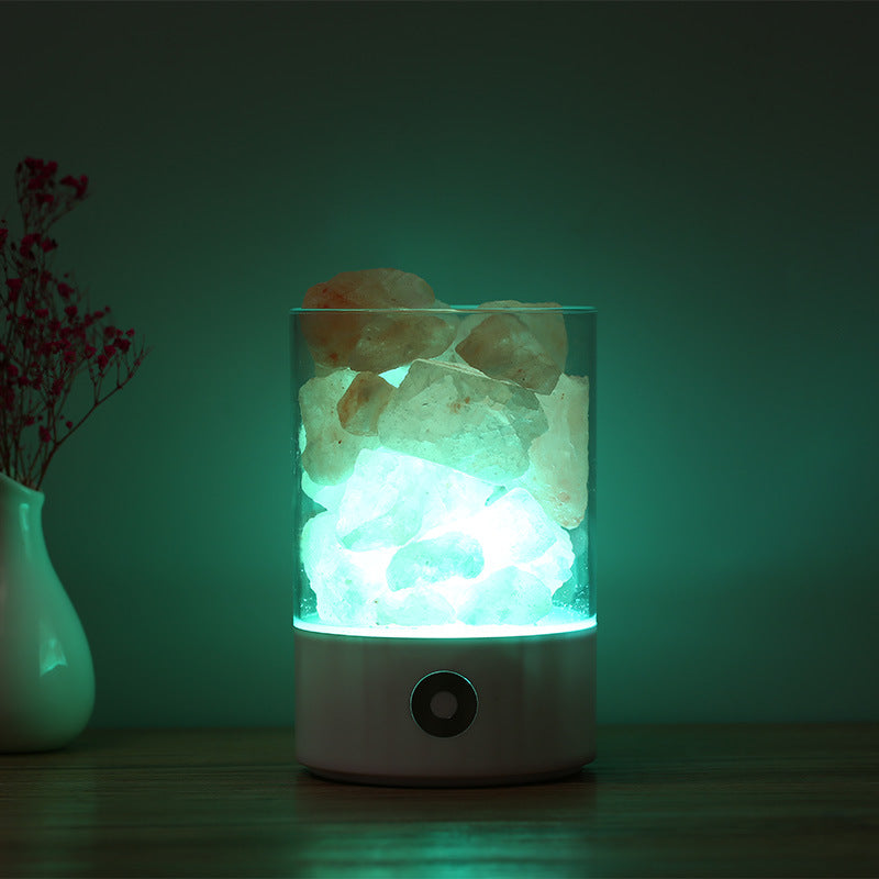 Himalayan Crystal Salt LED Lamp | USB | 5 Colours | Touch Control | Night Light & Ambient Lamp | Round & Square