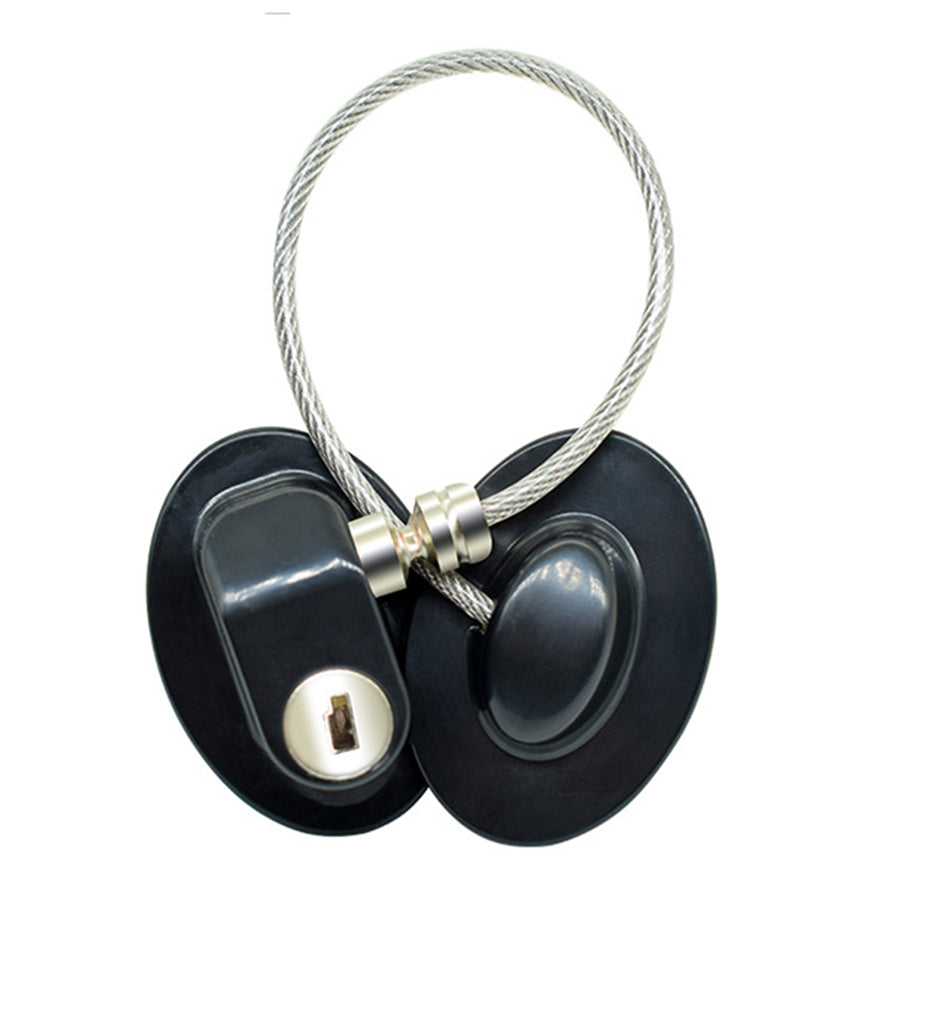 Child Safety Window & Cabinet Chain Lock | Flexible Cable | Adhesive Mount | Black & White | 1–8pcs