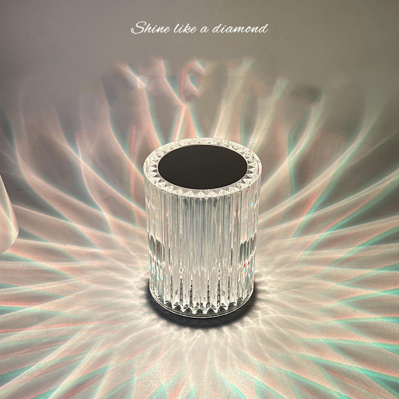 Faux Crystal RGB LED Desk Lamp | 5W | ≤36V | Ø9cm × H13cm | Acrylic | Touch & Remote | 3-Colour & 16-Colour | Bedroom, Living Room & Office Atmosphere Light