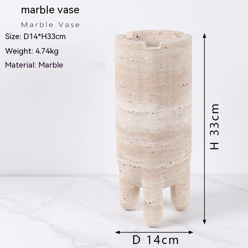 Modern Gypsum Decorative Vase | Plum Blossom, Black Gold & Cave Stone Designs, Tall & Short Styles