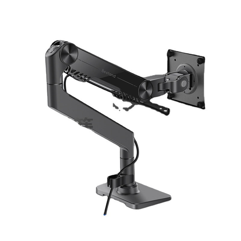 Gas Spring Monitor Arm Stand | 7K Aluminum Alloy, 2–11kg, Up to 36″ | Curved & Ultrawide Screen | Ergonomic Desk Mount | Black