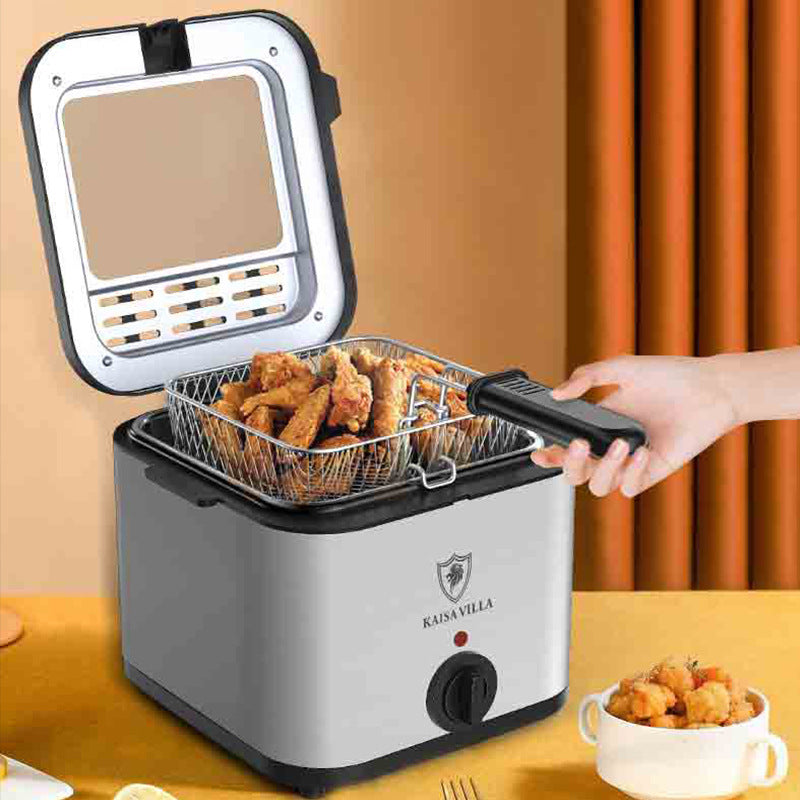 2.5L Electric Deep Fryer | 1000W | Stainless Steel | Detachable Basket | EU, UK & US Plug | Serves up to 6 | French Fries, Chicken & More