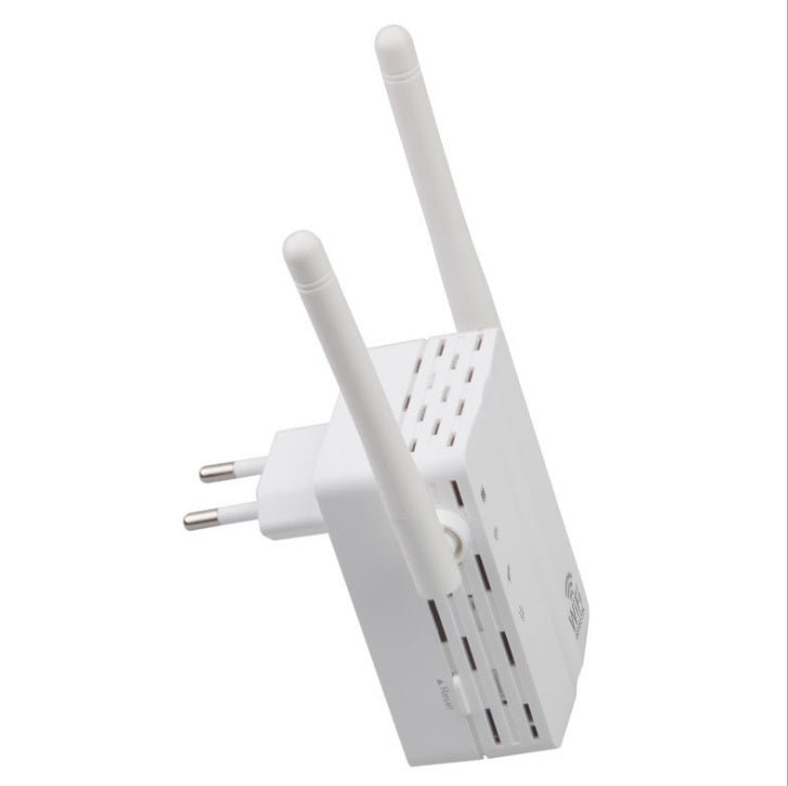 300Mbps WiFi Repeater & Signal Amplifier | 802.11b/g/n | 300m Range | EU & US Plug | White