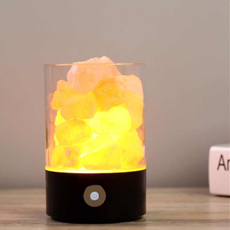 Himalayan Crystal Salt LED Lamp | USB | 5 Colours | Touch Control | Night Light & Ambient Lamp | Round & Square