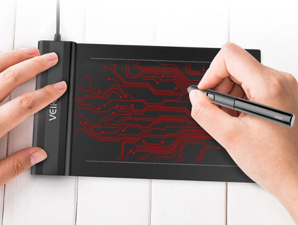 S640 Graphics Drawing Tablet | 6×4" | 8192 Pressure Levels | 5080 LPI | Battery-Free Pen | USB | Black