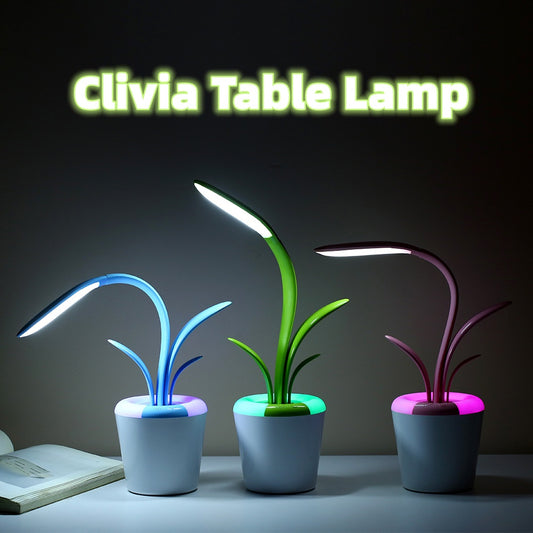 Flexible Neck Touch LED Table Lamp | 3 Brightness + 7-Colour Ambient | 1200mAh | 10hr+ | Micro-USB | ≤3W | 35cm | Bedroom, Desk & Kids Room | Pink & Blue