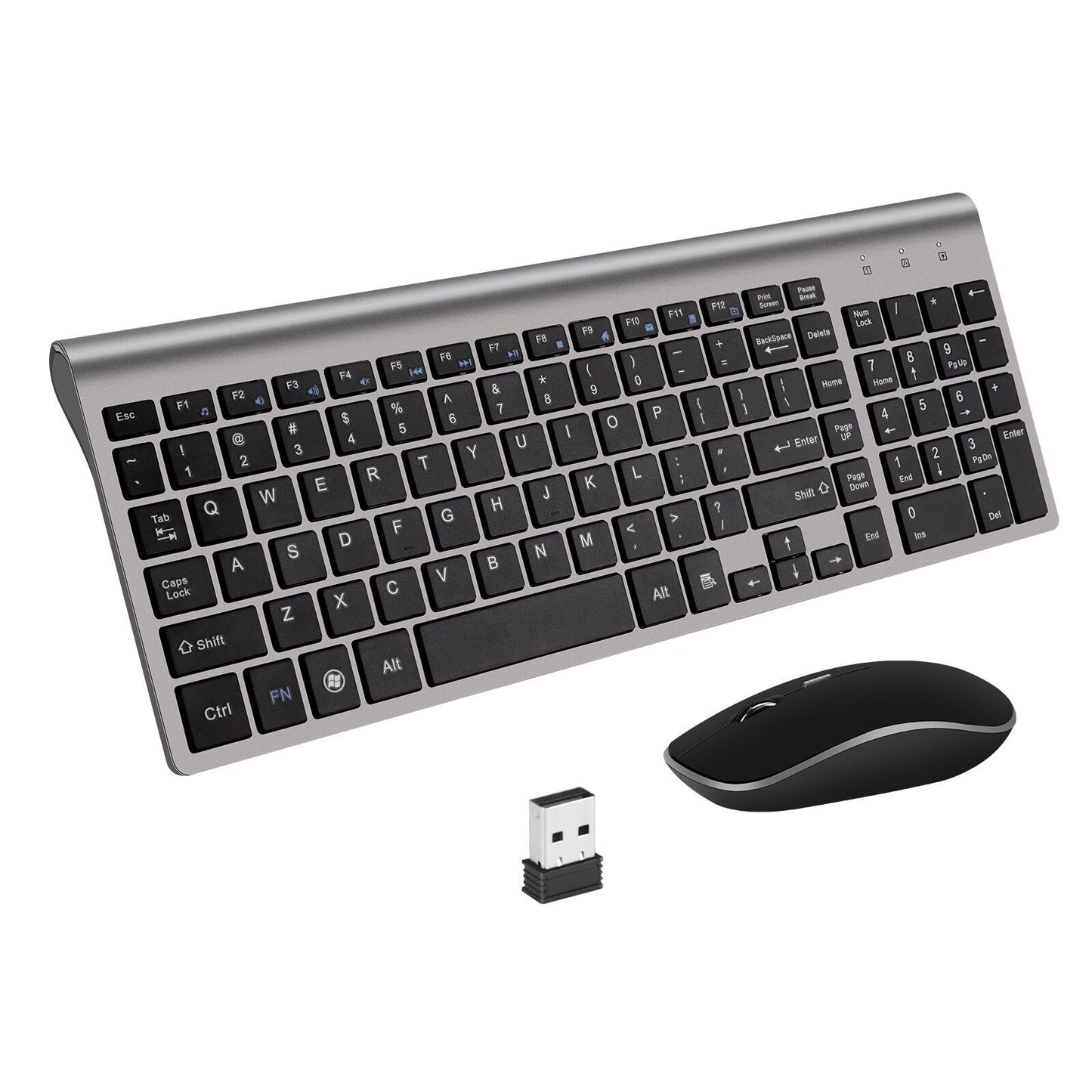 2.4GHz Wireless Keyboard & Mouse Combo | 104 Keys | Ultra-Thin | 800–1600 DPI | Mac & Windows | 4 Colours