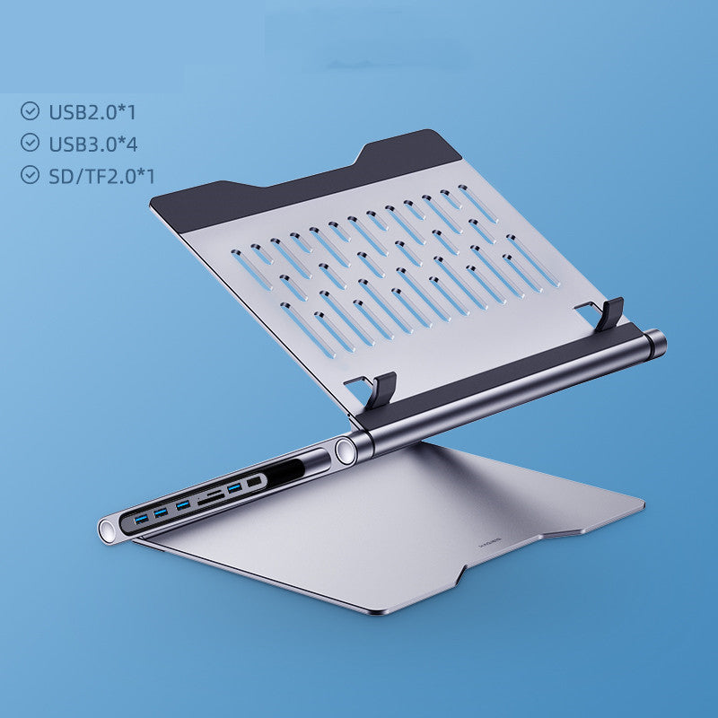 Aluminium Laptop Stand | Stand Only, 7-in-1 & 8-in-1 Docking Station Options | Model NBS01 | Deep Space Grey