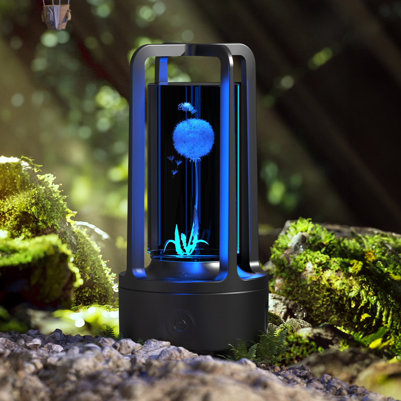 2-in-1 Bluetooth Speaker & LED Night Lamp | Acrylic & Crystal | Touch Sensor | 2,500mAh | 5W | Wireless Charging | 13 Motifs | Black & White | Valentine's Day Gift | Home & Party Decor
