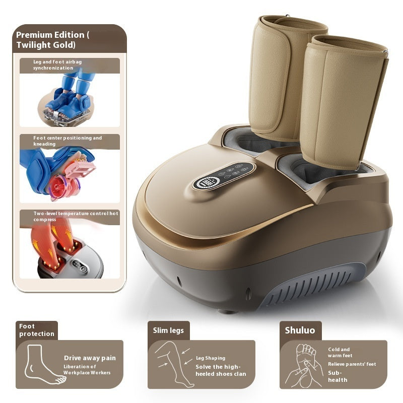 Intelligent Automatic Foot Massage Machine | Wireless Remote, Timer, 8 Colors, EU/UK/CN Plug