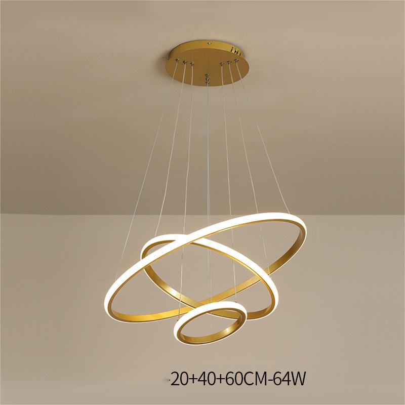 Gold Smart LED Chandelier | Aluminium Alloy | 54W–108W | Tricolor Dimming & Smart Control | Living Room, Dining Room & Bedroom