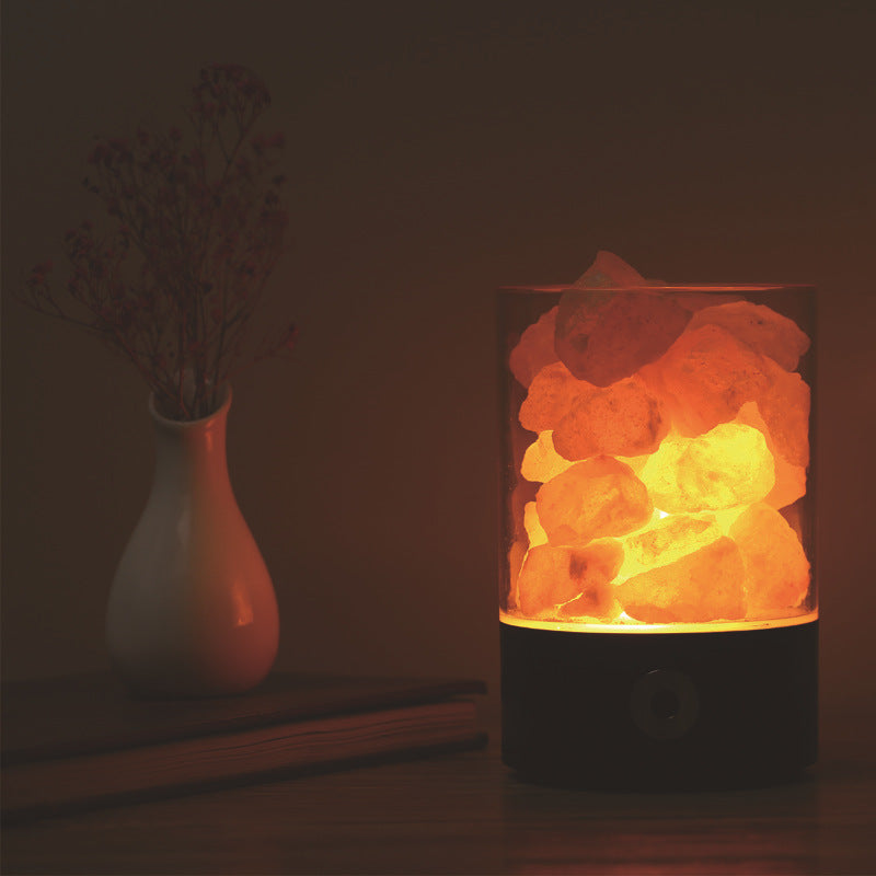 Himalayan Crystal Salt LED Lamp | USB | 5 Colours | Touch Control | Night Light & Ambient Lamp | Round & Square