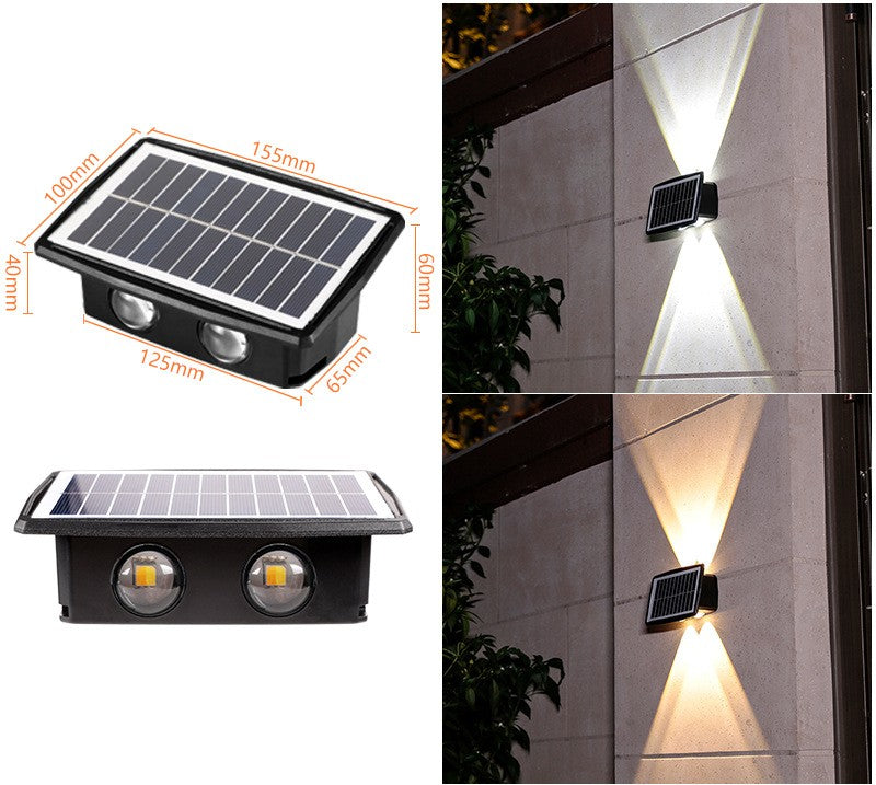 Solar Outdoor Wall Light | 18650 1500mAh | 5050 LED | 4 & 6 LED | Cool White, Warm White & Dual-Colour | ABS+PC | 5.5V 1.5W Solar Panel | Waterproof | Garden, Patio & Pathway