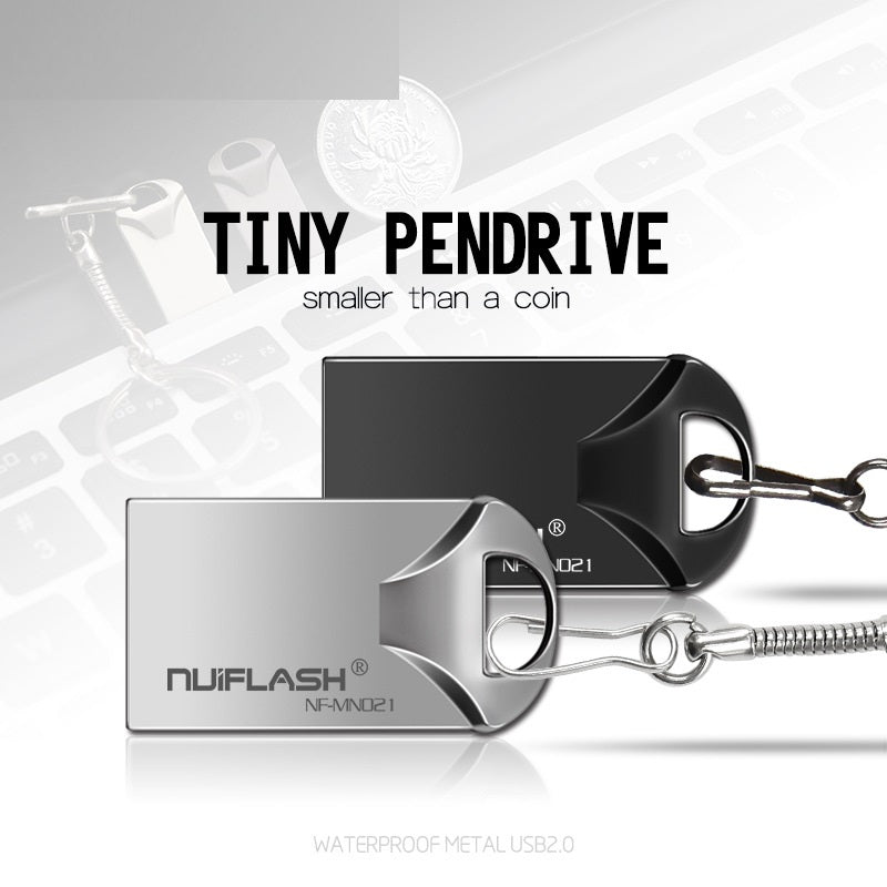 Mini USB Flash Drive | USB 2.0 | 4GB–128GB | Black & Silver | Solid State Storage