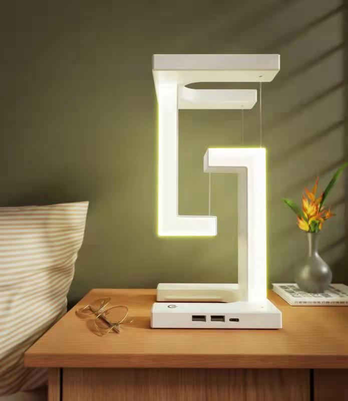 Magnetic Levitation Foldable LED Desk Lamp | Touch Control, Flicker-Free Eye Protection, USB, Optional Wireless Charging