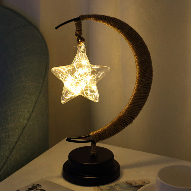 Glass Pendant LED Fairy String Light | 2m | 20 LEDs | Copper Wire | Apple, Ball, Star & Rattan | Battery & USB | Room & Party Decor