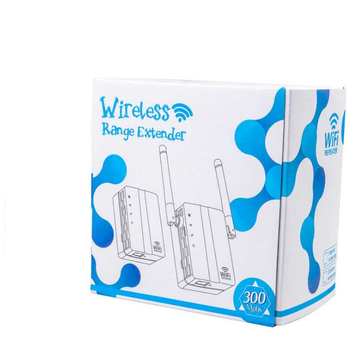 300Mbps WiFi Repeater & Signal Amplifier | 802.11b/g/n | 300m Range | EU & US Plug | White