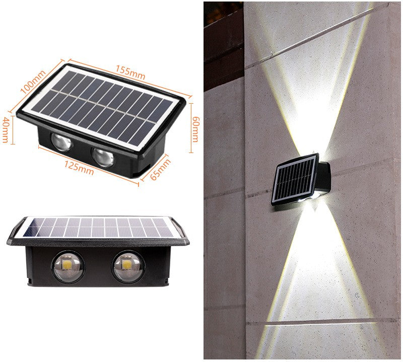 Solar Outdoor Wall Light | 18650 1500mAh | 5050 LED | 4 & 6 LED | Cool White, Warm White & Dual-Colour | ABS+PC | 5.5V 1.5W Solar Panel | Waterproof | Garden, Patio & Pathway