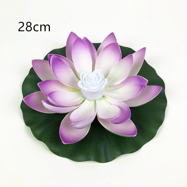 LED Lotus Flower Floating Lamp | EVA Foam | LED Light | 18cm & 28cm | Blue, Green, Red, White, Yellow & Gradient | Pool, Pond, Bath & Home Decor | Floating Water Light