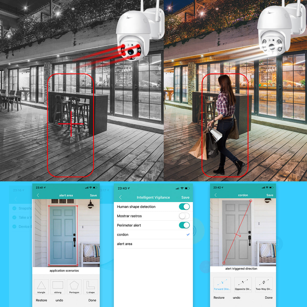 Outdoor WiFi Dome Security Camera | 1080p Full HD | IP66 Waterproof | PTZ | Night Vision | AU/EU/UK/US