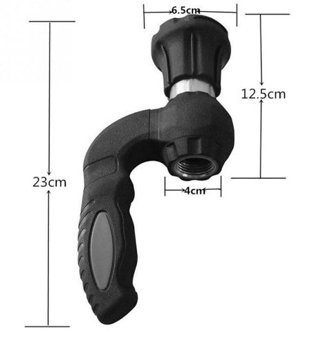 5-Setting Garden Hose Spray Nozzle | ABS + Aluminium Alloy | 23×6.5×11cm | Fits 5/8" Hose | Ergonomic Handle | Lawn, Garden & Car Washing | Black