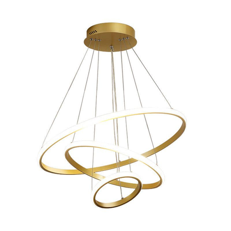Gold Smart LED Chandelier | Aluminium Alloy | 54W–108W | Tricolor Dimming & Smart Control | Living Room, Dining Room & Bedroom