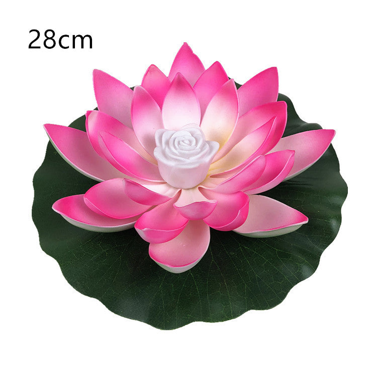 LED Lotus Flower Floating Lamp | EVA Foam | LED Light | 18cm & 28cm | Blue, Green, Red, White, Yellow & Gradient | Pool, Pond, Bath & Home Decor | Floating Water Light