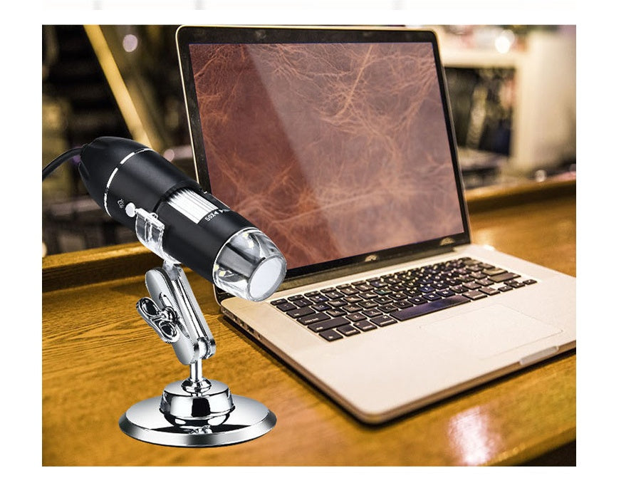 USB Digital Microscope | Up to 1600× Magnification | 8 LED Lights | 500X 1000X 1600X | Windows & Mac