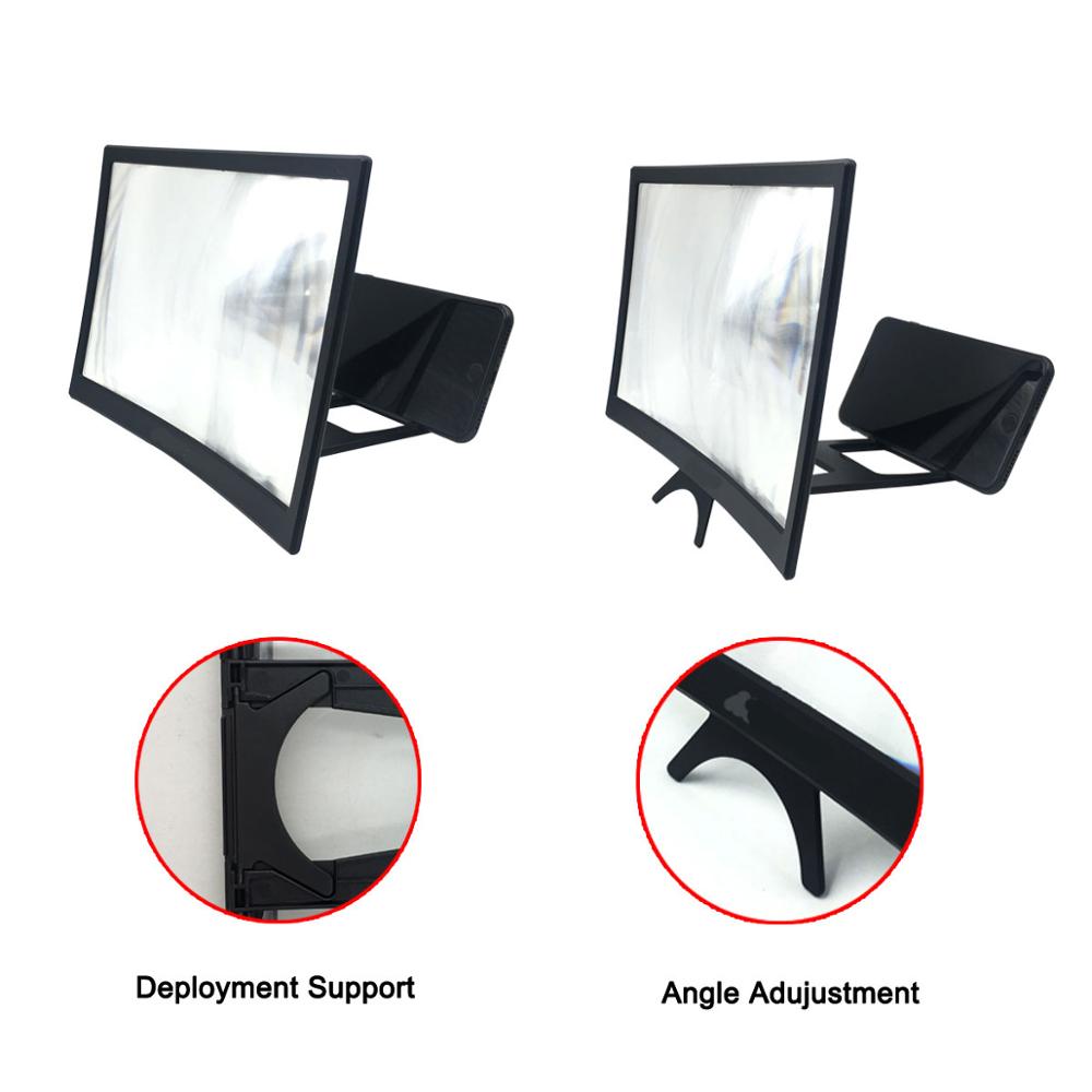 Phone Screen Magnifier & Amplifier | 9" & 12" Curved HD Lens | Foldable Stand | No Electricity Needed