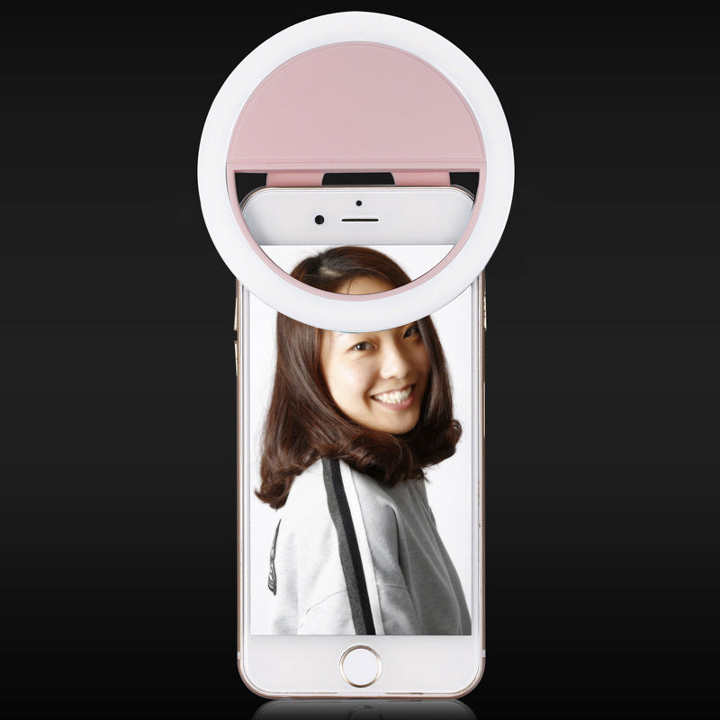 Clip-On LED Selfie Ring Fill Light RK-12 | 3W | 4-Speed Dimming | USB Rechargeable | 2–5hr Battery | 86×27mm | Phone, Laptop & iPad | Selfie, Beauty & Jewellery Photography | Black, Blue, Pink & White