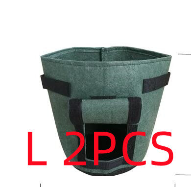 Non-Woven Plant Grow Bag | Breathable & Degradable | Side Harvest Window | Double Handles | Reusable | Small, Medium & Large | 1–6pc Packs | Potato, Tomato & Vegetable Growing | Black, Green, Camel Brown & Light Gray