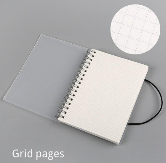 Clear Cover Spiral Notebook | 100gsm Cream Paper | Blank, Lined, Dotted, Grid, Diary & To-Do | A5 & A6