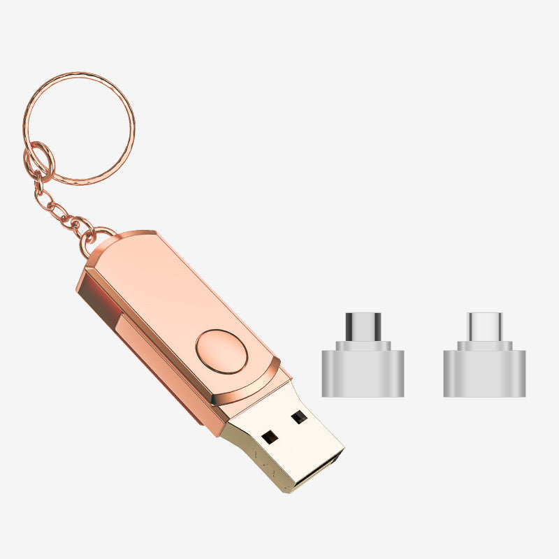 Metal USB Flash Drive | 128GB & 256GB | OTG | Gold, Rose Gold & Silver | USB TV & Car Audio Ready