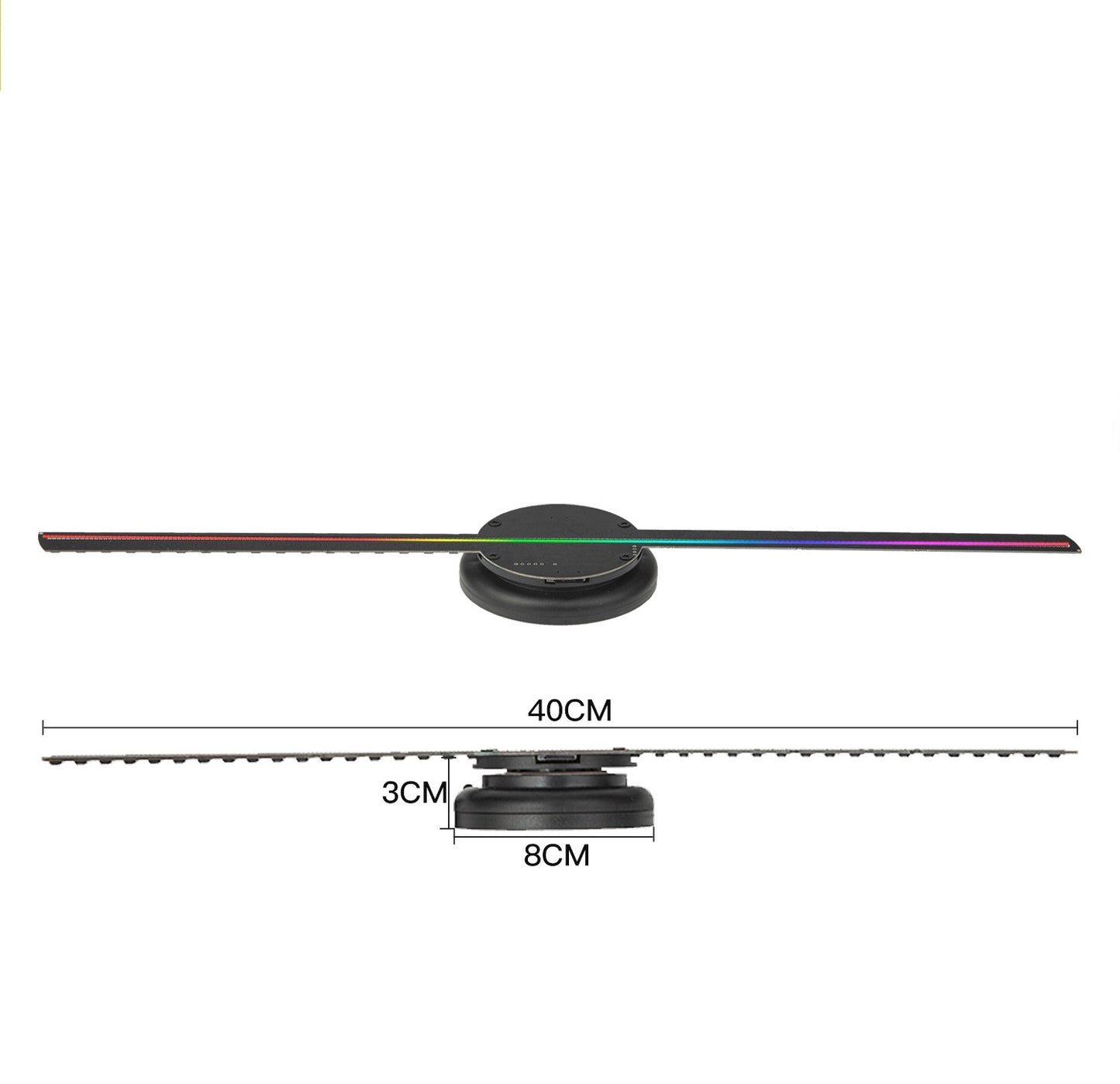 3D Holographic Fan Display | 410mm | 640×640 | App, Card & PC Control | Multi-Function Remote | HD Non-Flicker | 12V/2A | AU, EU, UK & US Plug | Shops, Bars, Events & Holiday Decor