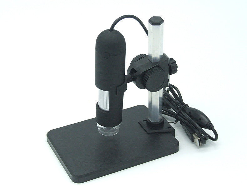 1000X USB Digital Microscope Camera | 8 LED | 5× Digital Zoom | 0–40mm Focus | 640×480 | 30fps | Driver-Free | USB 2.0 | Black