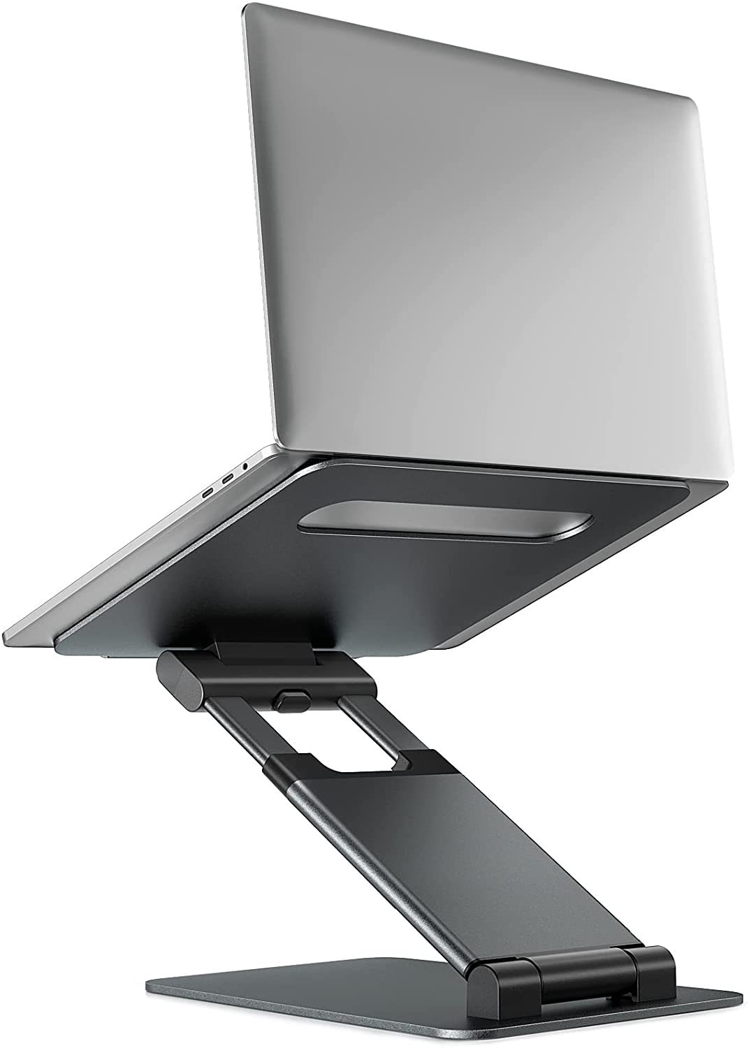 Aluminum Alloy Adjustable Laptop Stand | Ergonomic Desk Riser | Standard & 360° Rotating | Gray, Silver & Rose Gold