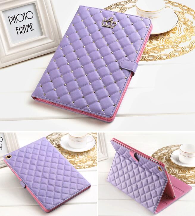 PU Leather iPad Case | Crown Design | PC Back | 8 Models | 5 Colours | iPad Mini, Air & Standard