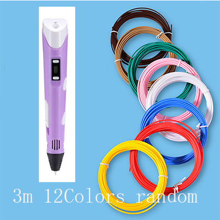 3D Printing Pen with PLA Filament | Adjustable Temp & Speed | LED Indicator | 185×45×10mm | Blue, Pink, Purple, Yellow & Camouflage | US/UK/EU/AU/USB | Pen & Filament Bundles