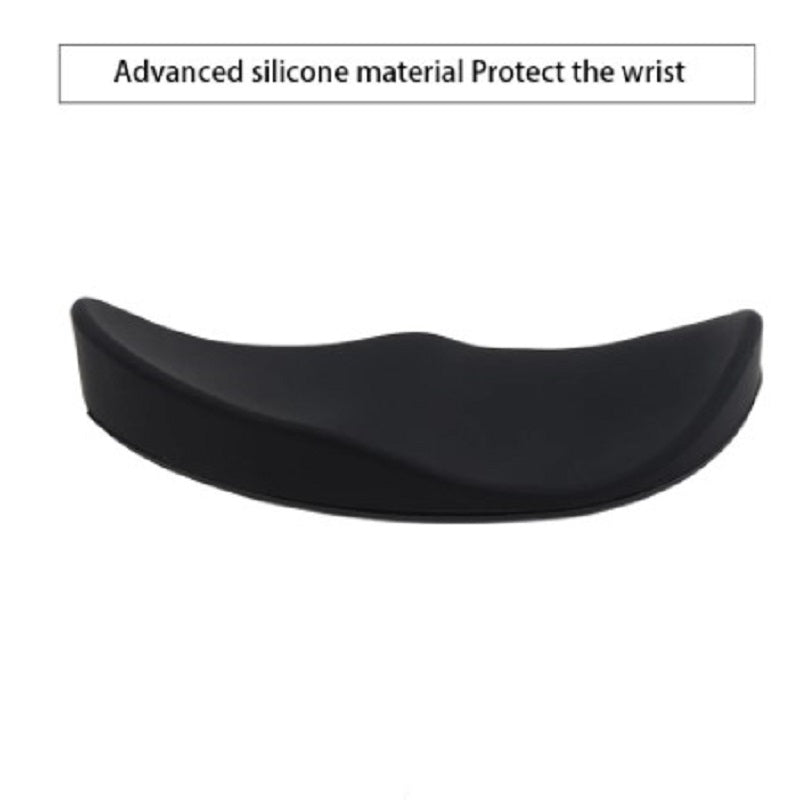 Ergonomic Silicone Mouse Wrist Rest | 3D Curved Bionic Design | Gliding Base | Non-Slip | Left & Right Hand | Single & Twin Pack | Black & Silver Gray