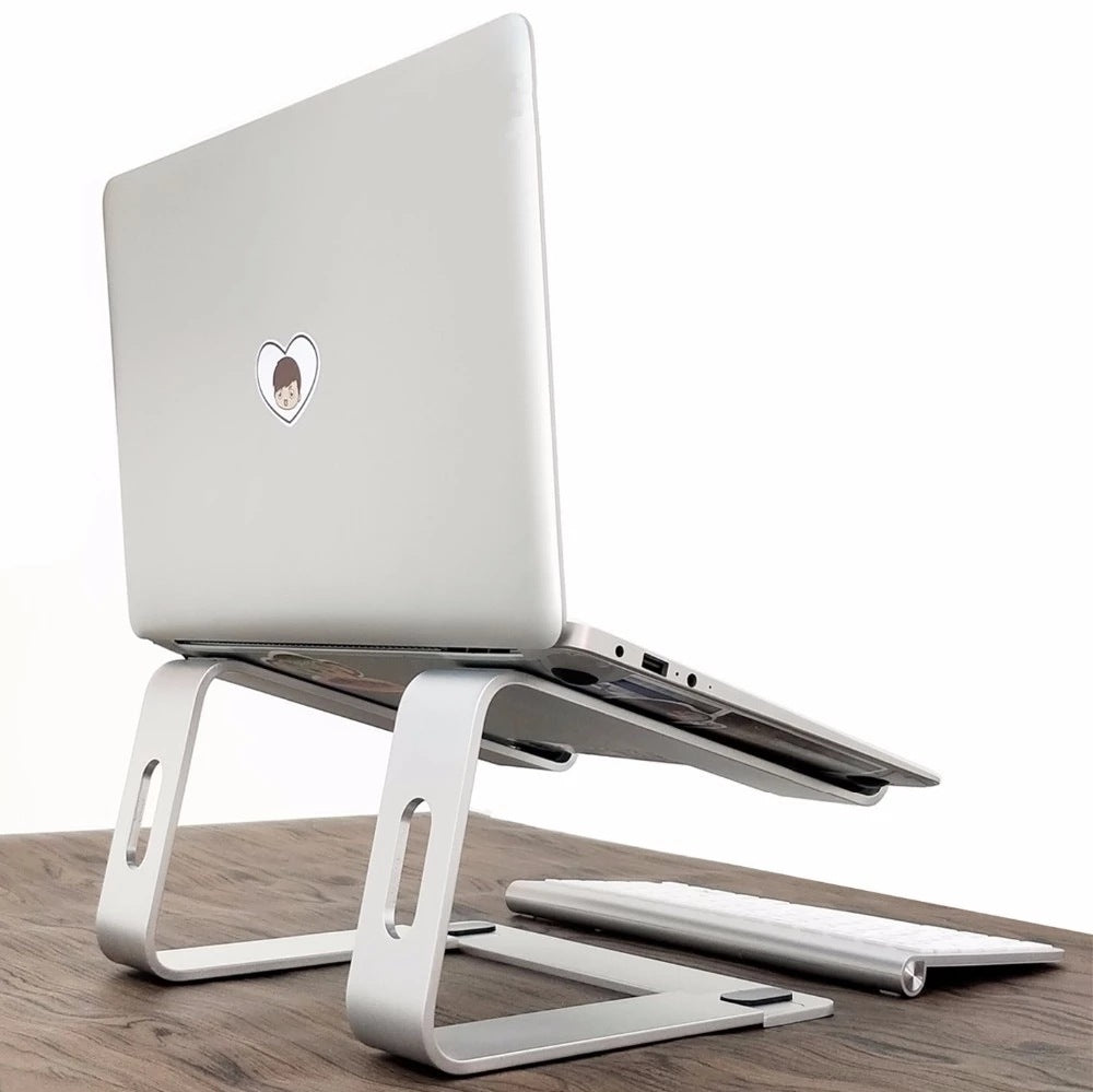Aluminium Alloy Laptop Stand | Ergonomic Desktop Riser | 14.5×22.5×26cm | Black, Grey, Rose Gold & Silver