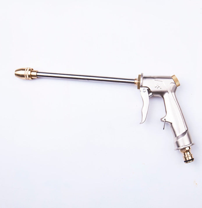 High-Pressure Garden & Car Wash Spray Gun | Aluminium Alloy | 10kg Pressure | 8–15m Range | Adjustable Nozzle | Car Wash Tool Set, Connector & Gold