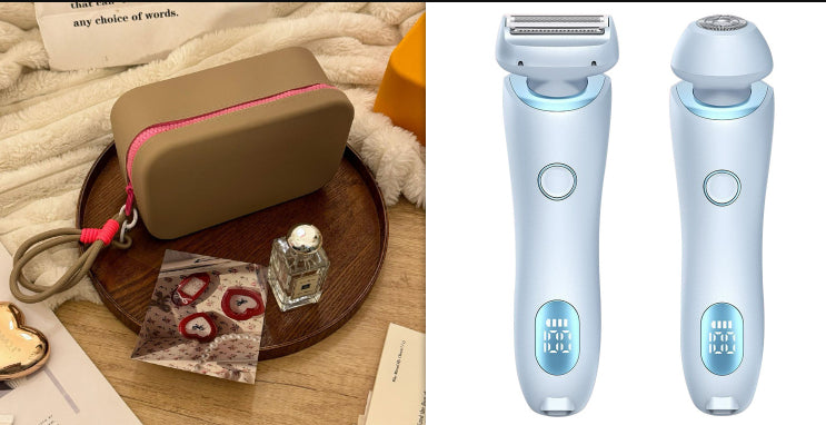 2-in-1 Women's Electric Shaver & Epilator | IPX7 Waterproof | USB Rechargeable | Full Body | Legs, Underarms & Bikini | Hypoallergenic | Wet & Dry | Pink & Blue