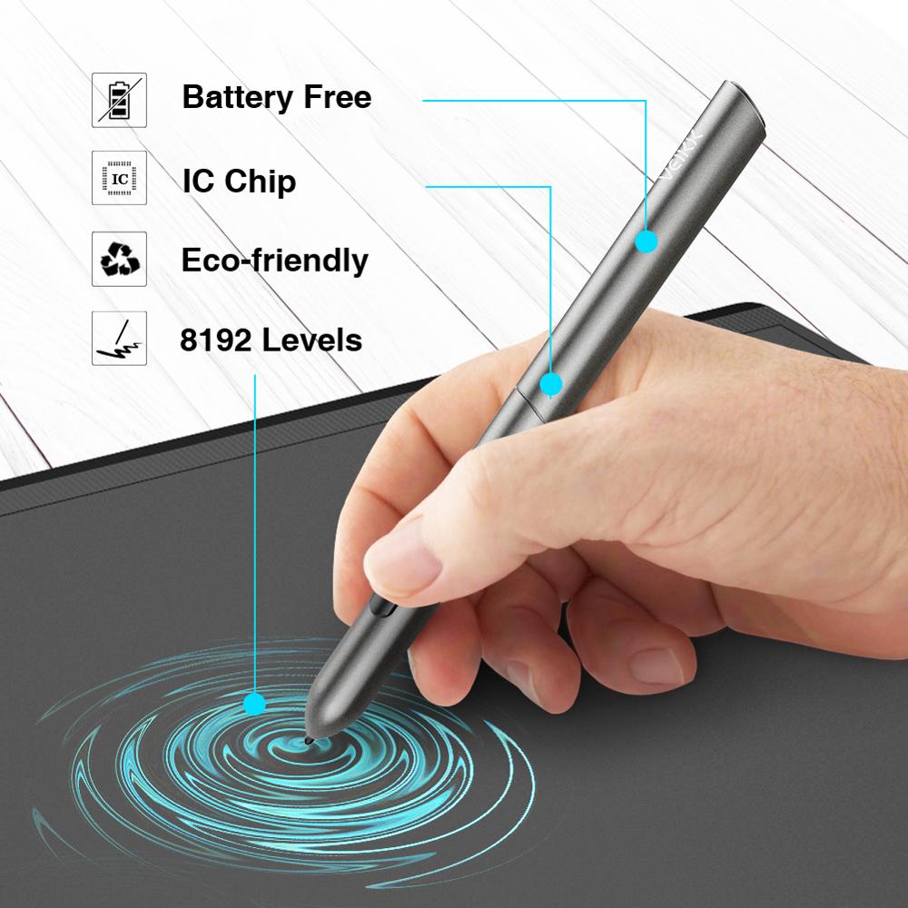 VEIKK A30 Graphics Drawing Tablet | 10×6" Active Area | 8192 Pressure Levels | Battery-Free Pen | Mac & Windows