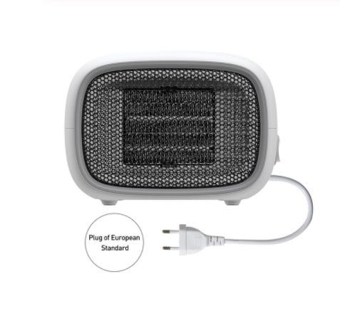 Mini PTC Ceramic Space Heater | 500W | 3-Second Heat-Up | PTC Ceramic | Flame-Retardant ABS | 158×90×114mm | 220V EU | Green, White & Yellow | Portable Desktop Heater