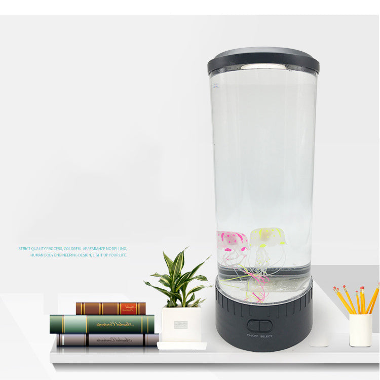 Jellyfish LED Table Lamp | Acrylic Shade | 5000hr | USB & US Plug | With & Without Remote | 14×14×35cm & 10.7×10.7×30cm | Bedroom & Living Room Decor