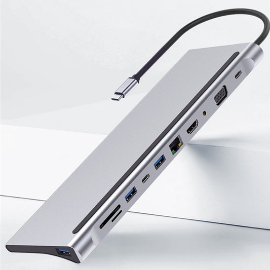 11-in-1 USB 3.0 Laptop Hub & Docking Station | Multi-Port Adapter | No External Power | MacBook, Windows & USB-C Laptops