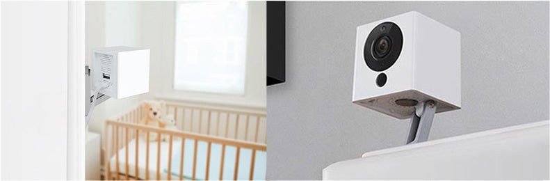 1080p Indoor WiFi Smart Security Camera | 110° Wide Angle | F2.0 | Night Vision | Compact Square | White