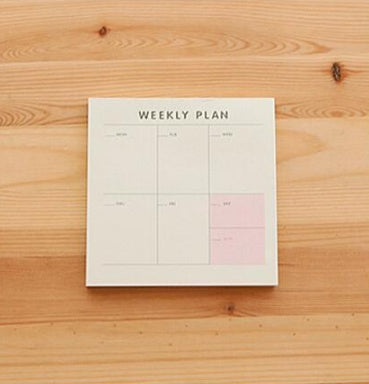 Mini Desk Planner Notepad | 9.5×9.5cm | 60 Sheets | Monthly, Weekly & Work Planner | Paper