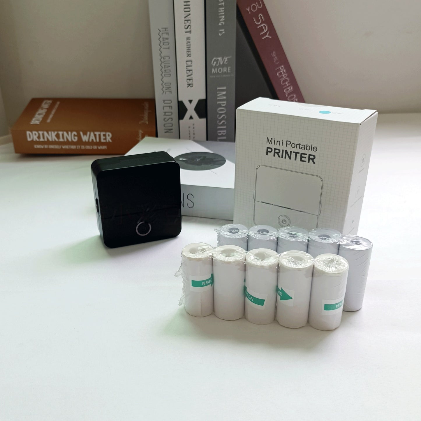Portable Bluetooth Thermal Printer | BLE 4.0 | Photo, Banner & Text Printing | 800mAh | 1-Roll & 5-Roll | 7 Colours